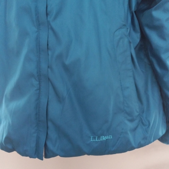 LL Bean Women's Primaloft Floral Embroidered Reversible Puffer Jacket  XL - Picture 7 of 13
